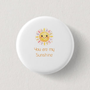 you are my sunshine yellow orange sun rays add nam 3 cm round badge