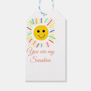 you are my sunshine yellow orange sun rays add nam gift tags
