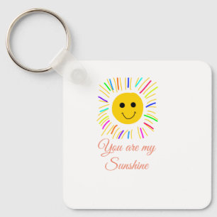 you are my sunshine yellow orange sun rays add nam key ring