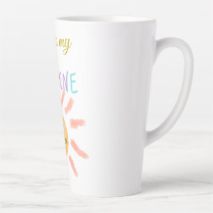 you are my sunshine yellow orange sun rays add nam latte mug