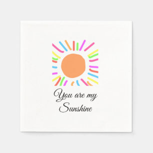 you are my sunshine yellow orange sun rays add nam napkin