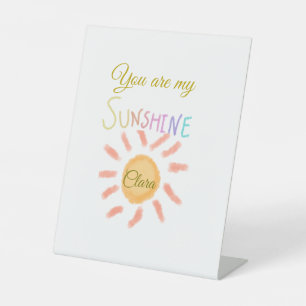 you are my sunshine yellow orange sun rays add nam pedestal sign