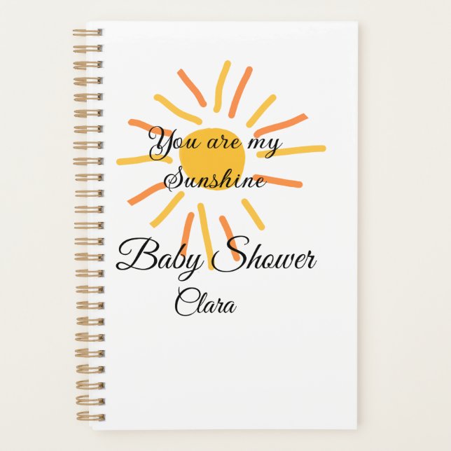 you are my sunshine yellow orange sun rays add nam planner (Front)