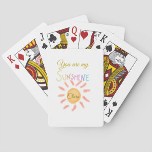 you are my sunshine yellow orange sun rays add nam playing cards