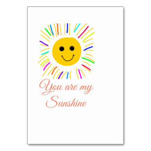 you are my sunshine yellow orange sun rays add nam table number