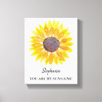 You Are My Sunshine Yellow Sunflower Personalised