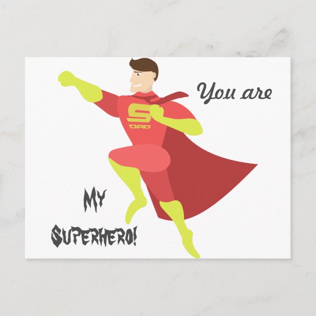You are my superhero postcard (Front)