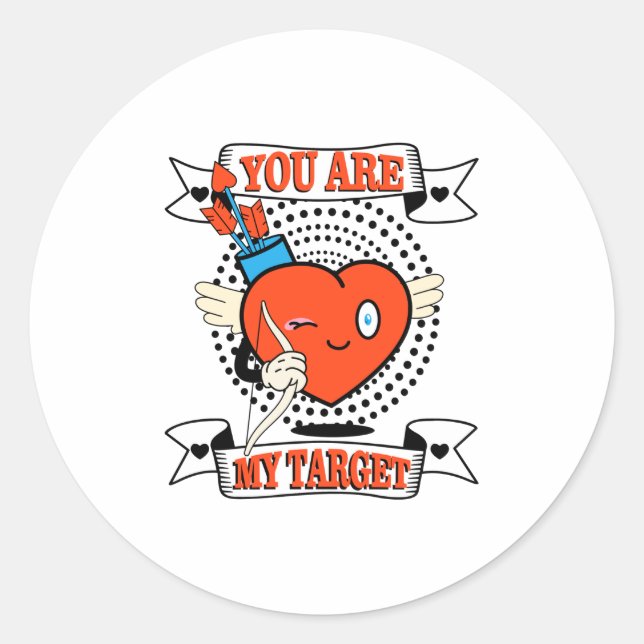You Are My Target Classic Round Sticker (Front)
