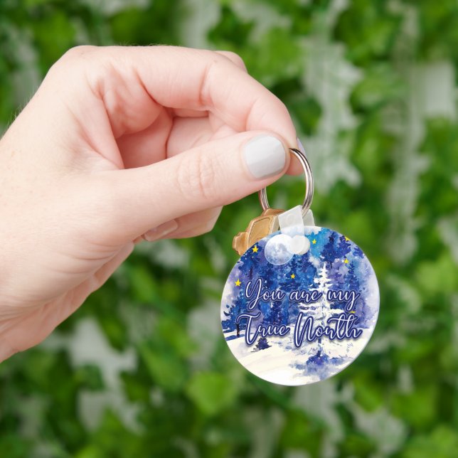 You Are My True North Key Ring (Hand)