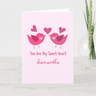 You Are My Tweet Heart Funny Valentine's Day Holiday Card