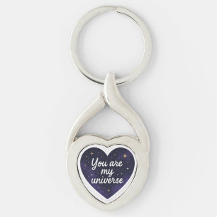 You Are My Universe – Romantic Galaxy Heart Keycha Key Ring