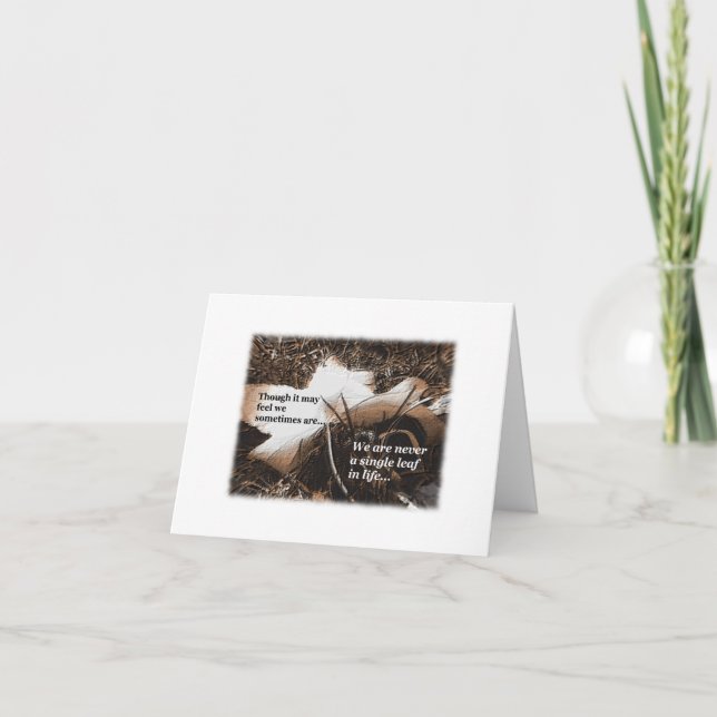 You Are Not Alone Get Well Card (Front)