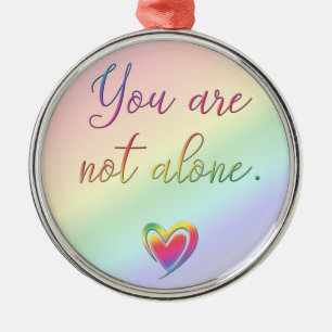 You Are Not Alone Metal Tree Decoration