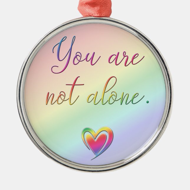 You Are Not Alone Metal Tree Decoration (Front)