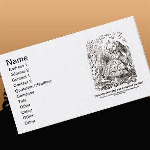 You Are Nothing But A Pack Of Cards! (Wonderland) Business Card