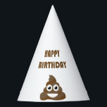 You are old as...Happy Birthday | funny poop emoji Party Hat<br><div class="desc">You're old as poop. Happy birthday!</div>