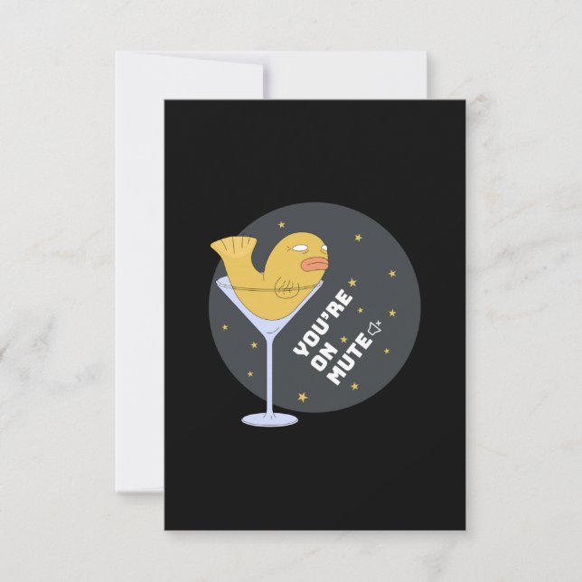 You are on mute RSVP card (Front)