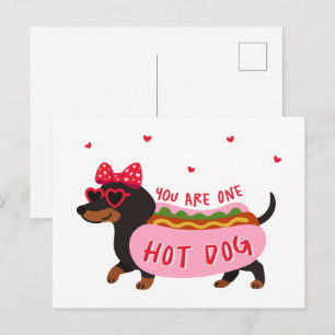 You Are One Hot Dog Postcard