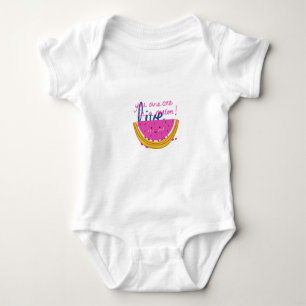You Are One in a Melon" Funny Watermelon Pun T-Shi Baby Bodysuit