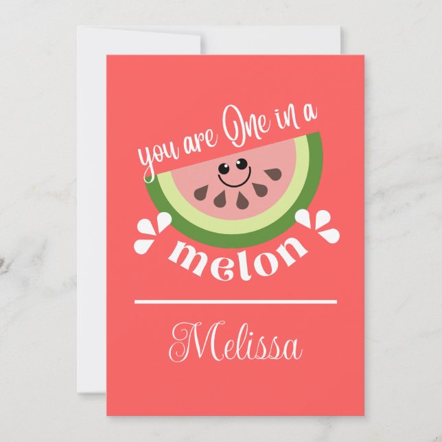 You Are One In A Melon Holiday Card (Front)