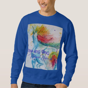 You Are One Unique Unicorn! Rainbow Watercolor Sweatshirt