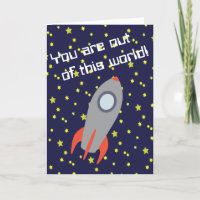 You Are Out of this World Retro Rocket Ship