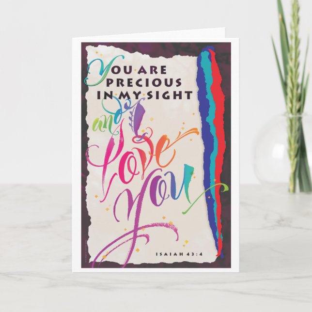 "You Are Precious", 5"x7", Folded Greeting Card (Front)