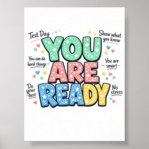 You Are Ready Test Day Women Printable Download Poster