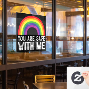 You Are Safe With Me LGBTQ Pride Month Rainbow