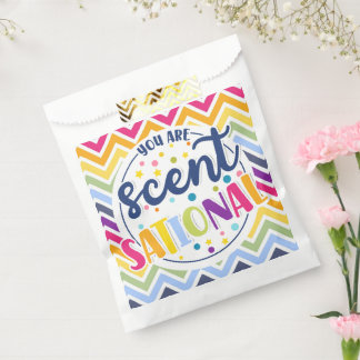 You Are Scent-sational Rainbow Chevron Colourful Favour Bags