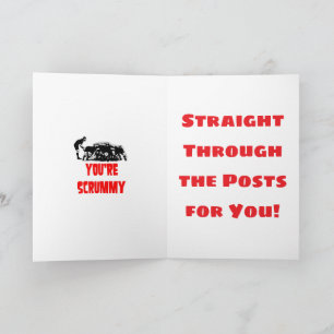 You Are Scrummy Funny Rugby Valentine Card