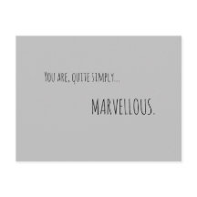 You Are Simply Marvellous