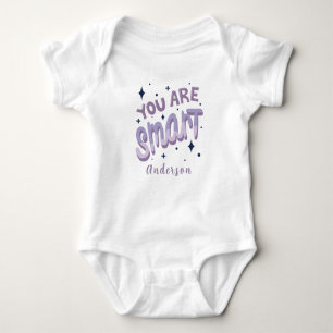 You Are Smart Personalised Name Cute Baby Bodysuit