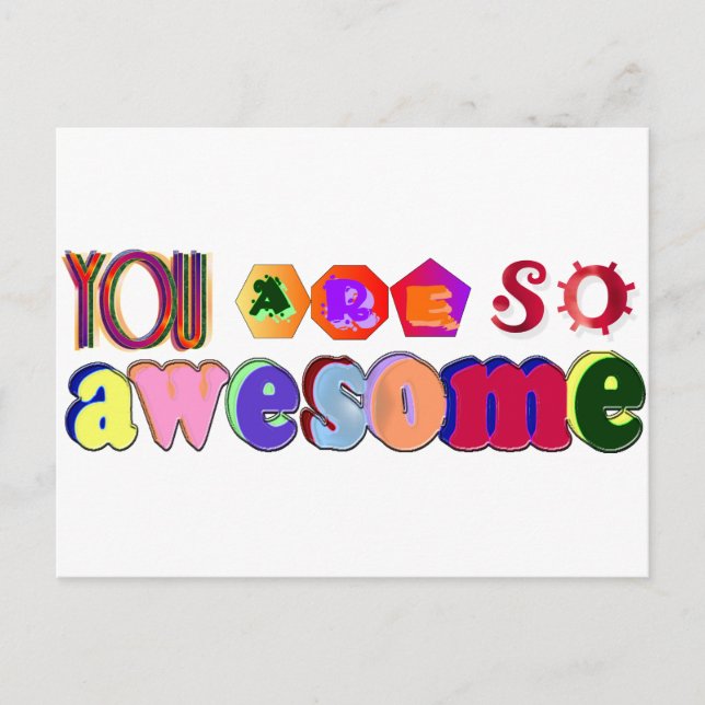 You Are So Awesome Postcard (Front)
