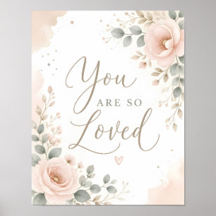 You Are So Loved Nursery Wall Art Poster