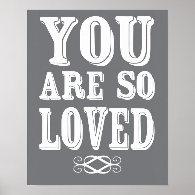 You Are So Loved Poster Nursery Wall Print (Front)