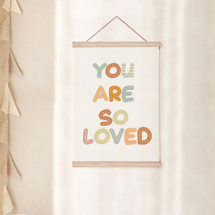 You are so loved Rainbow Baby Nursery  Hanging Tapestry