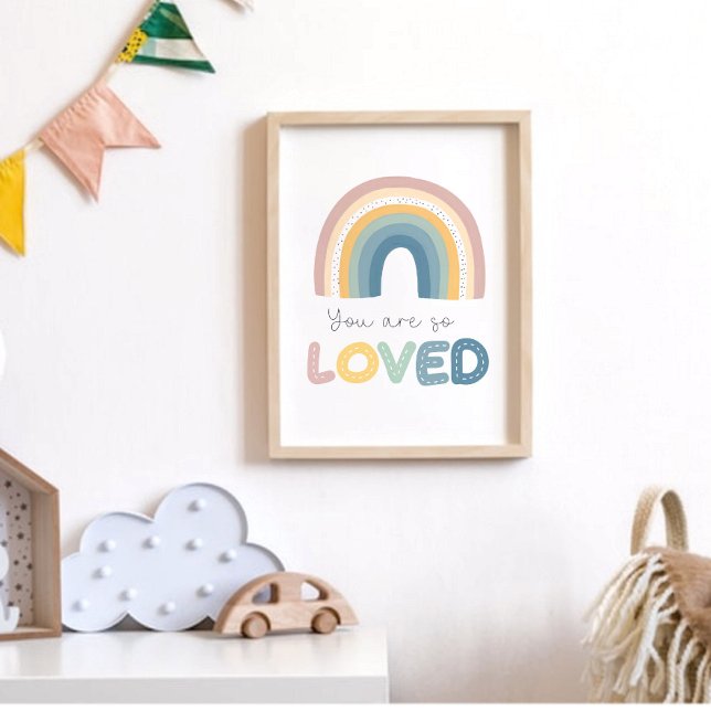 You are so loved Rainbow Baby Nursery  Poster (Creator Uploaded)