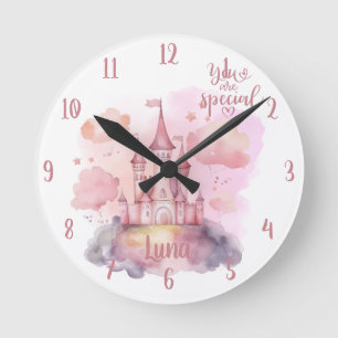 You are Special Palace Pink Cloud customisable Round Clock