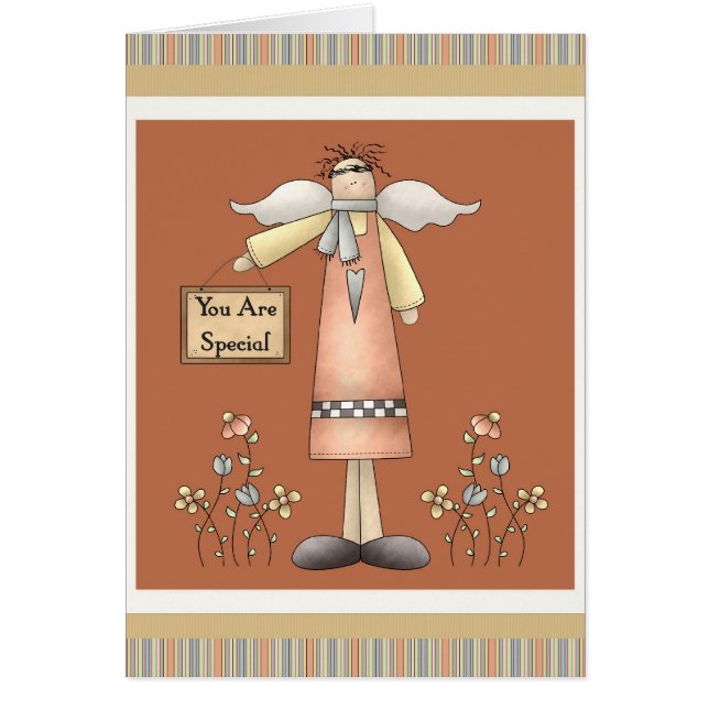 You are Special Soft Prim Angel Greeting Card (Front)