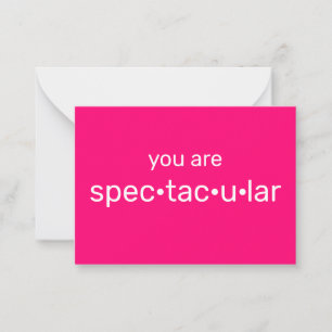 You are Spectacular hot pink fuchsia modern  Card