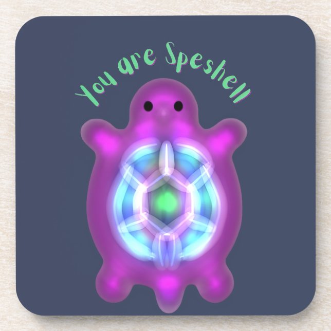 You Are Speshell Turtle Personalised Gift Coaster (Front)
