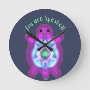 You Are Speshell Turtle Personalised Gift Round Clock