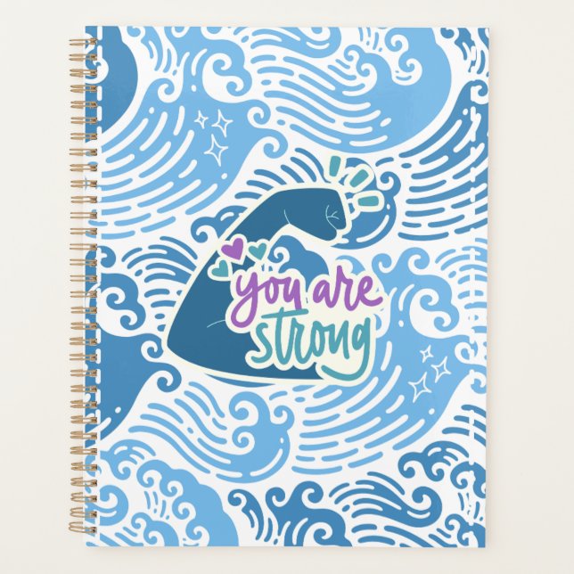 You Are Strong Ocean Themed Planner (Front)