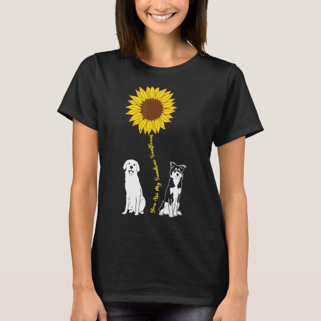 You Are Sunflower My Sunshine Cute Pug Dog Owners  T-Shirt (Front)