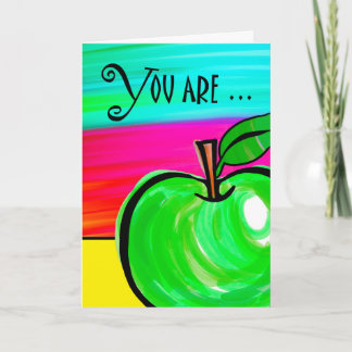 You Are the Apple of My Eye, Colourful Card