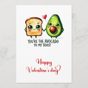 You are the avocado to my toast funny fruits holiday card