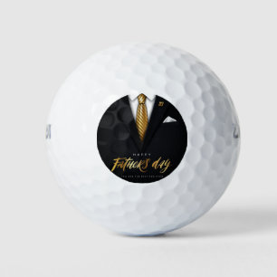 You Are the Best Dad Ever Black Gold Father's Day  Golf Balls