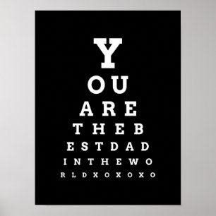 You are the Best Dad in the World eye chart