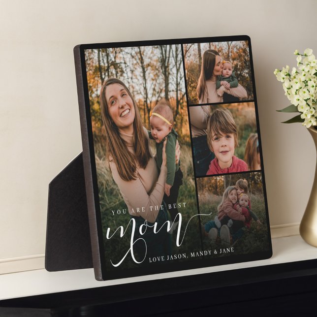 You Are The Best Mom Modern Photo Collage Keepsake Plaque (You Are The Best Mom Modern Photo Collage Keepsake Plaque)